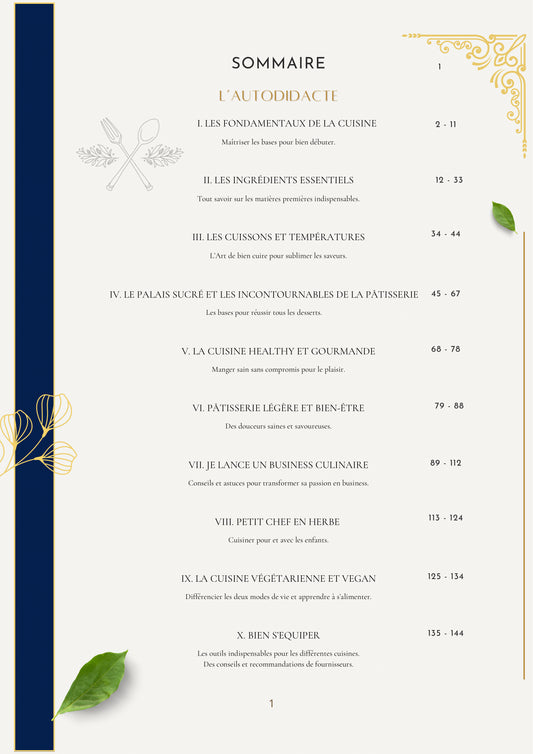 Le Pack Ultime : “L'Autodidacte” - Le Guide Complet de la Cuisine.